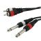 КАБЕЛ 2RCA/ 2X6.3 MONO JACK