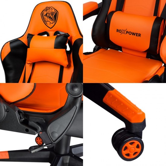 ГЕЙМИНГ КРЕСЛО ROXPOWER GAMING T-ROX GC75 ОРАНЖЕВ
